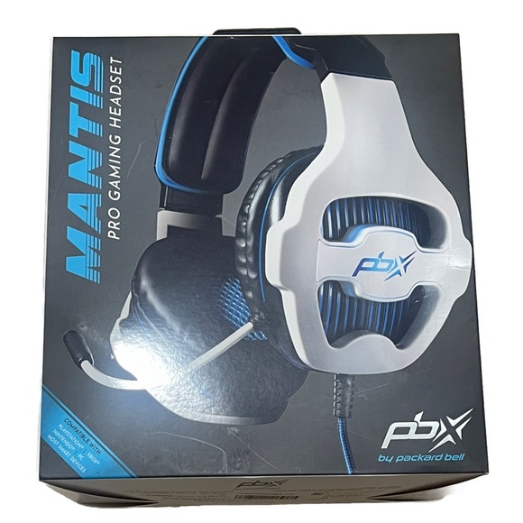 PBX Mantis Pro Gaming Headset White LED LIGHT MICROPHONE MULTI PLATFORM - Picture 3 of 5